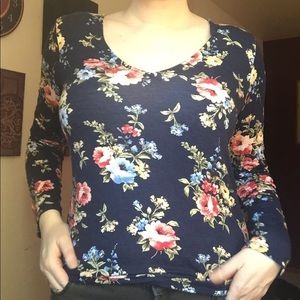 ModCloth All Basics Covered Floral Long Sleeve T